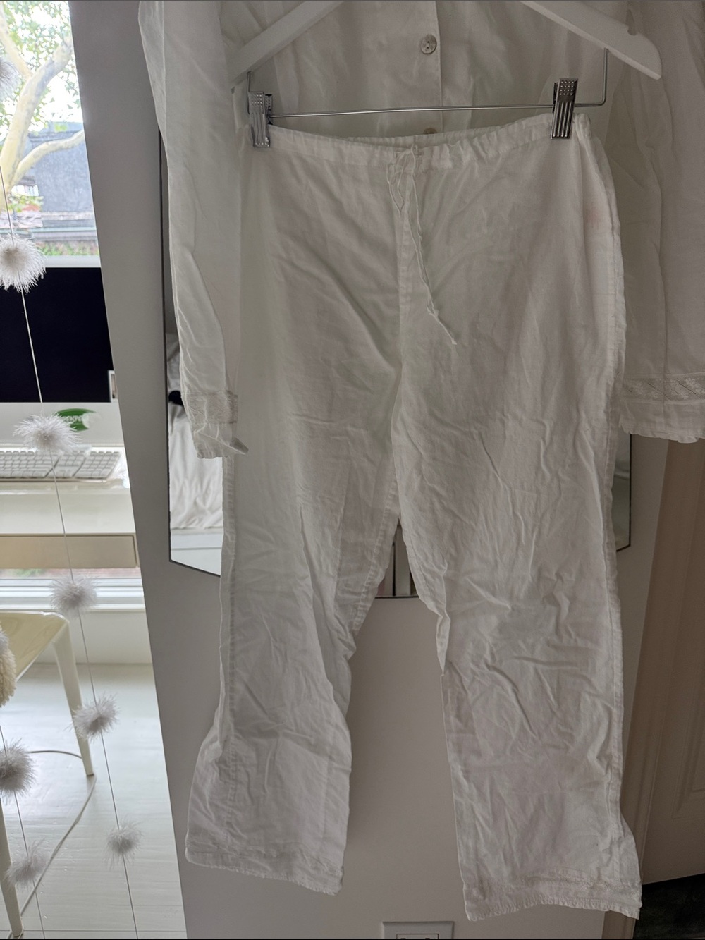 Rachel Ashwell Shabby Chic Couture White Cotton Pajamas - Picture 5 of 8